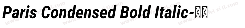 Paris Condensed Bold Italic字体转换